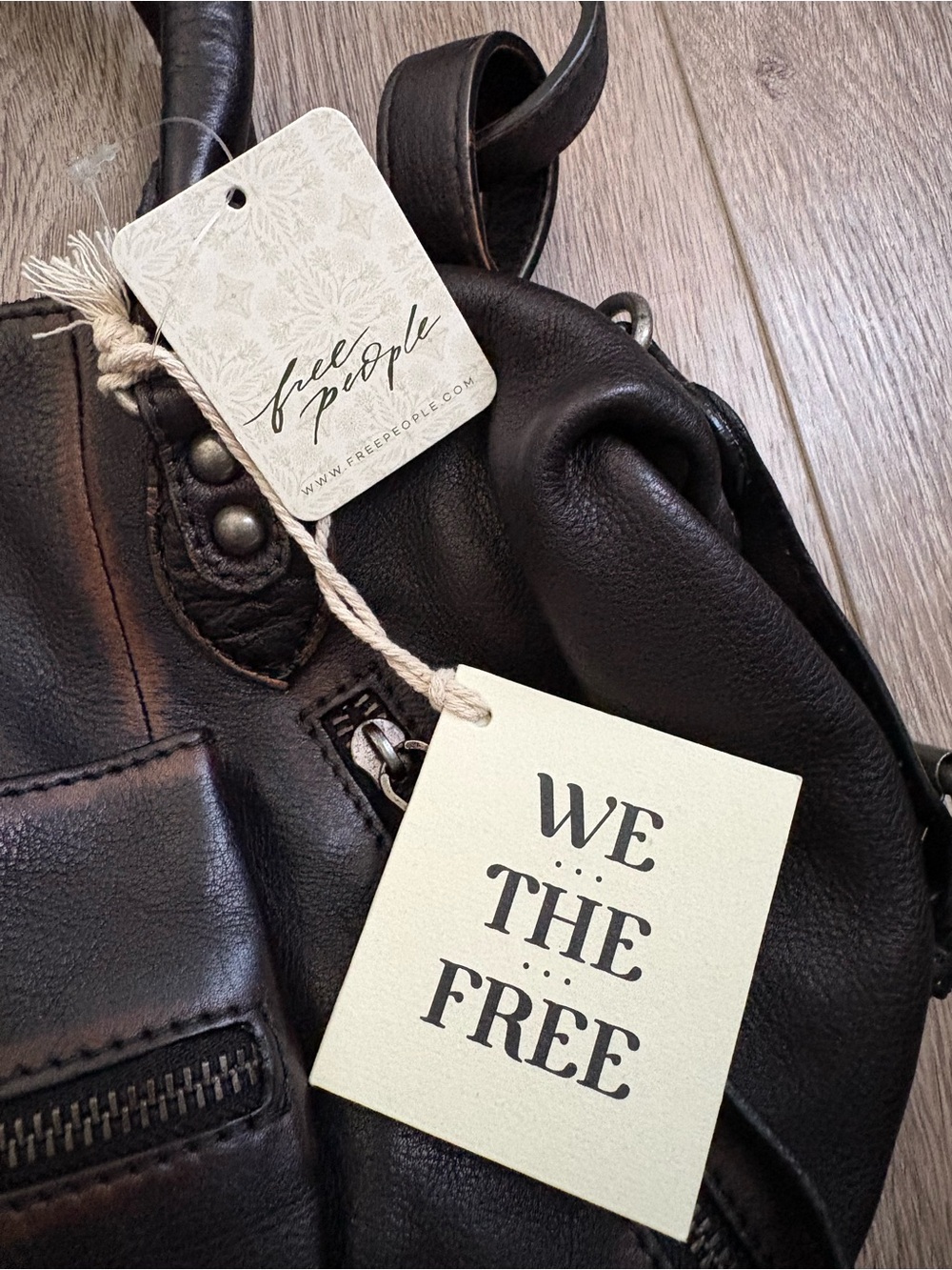 Free People We the Free Baby Emerson Tote Bag, Black NEW NWT - Picture 6 of 7